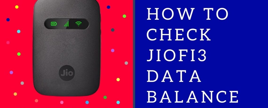 How to check jiofi data usage in pc